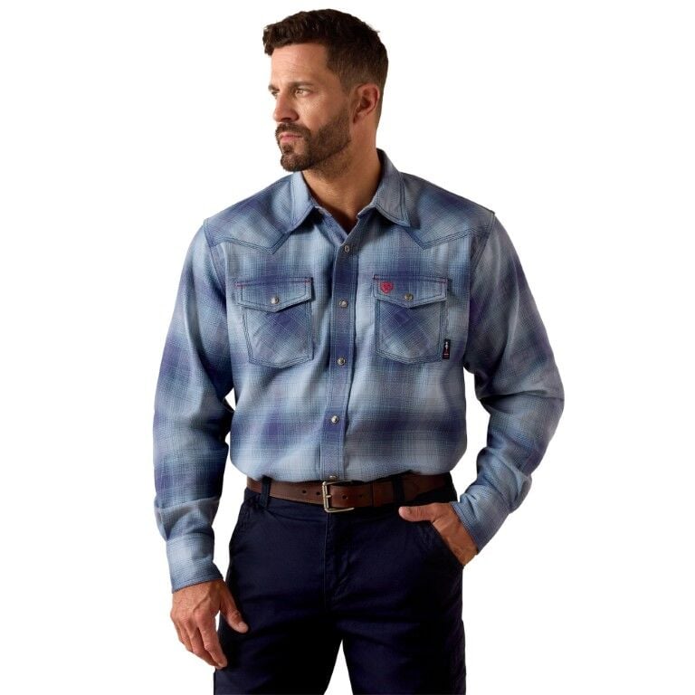 Ariat Men's FR Ryan Retro Fit Snap Long Sleeve Work Shirt