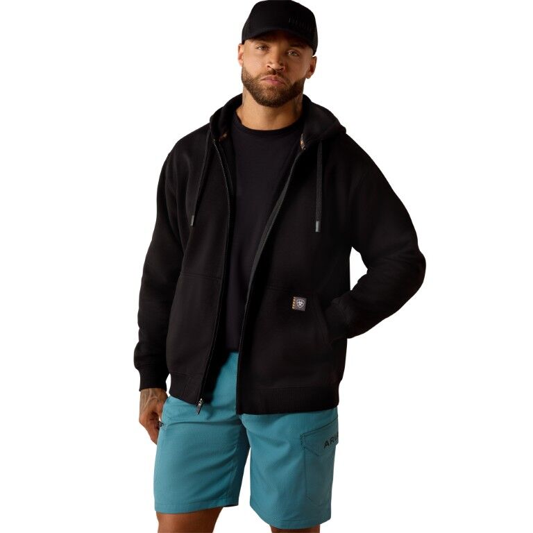 Ariat Men's Lightweight Label Full Zip Hoodie