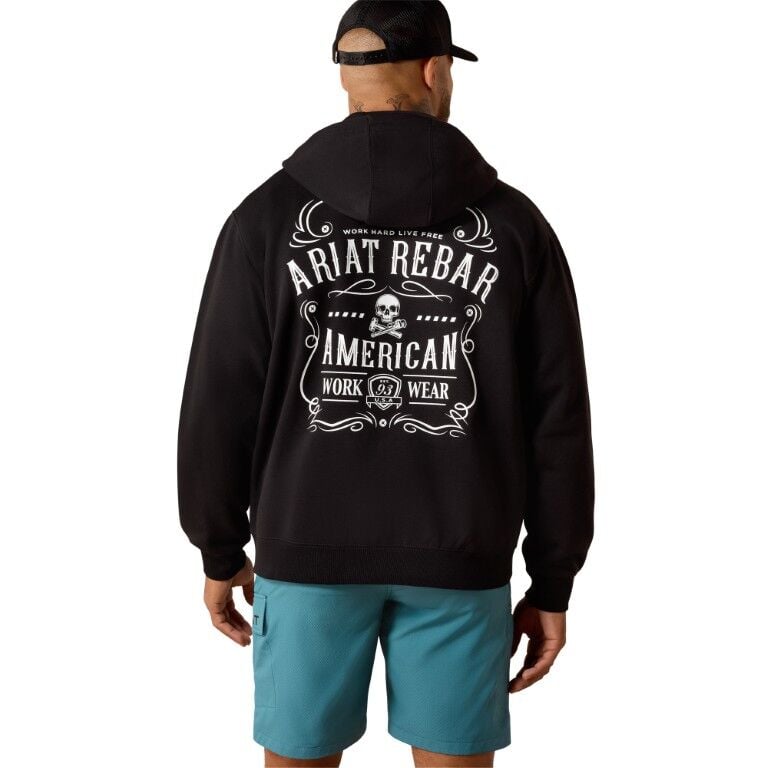 Ariat Men's Lightweight Label Full Zip Hoodie