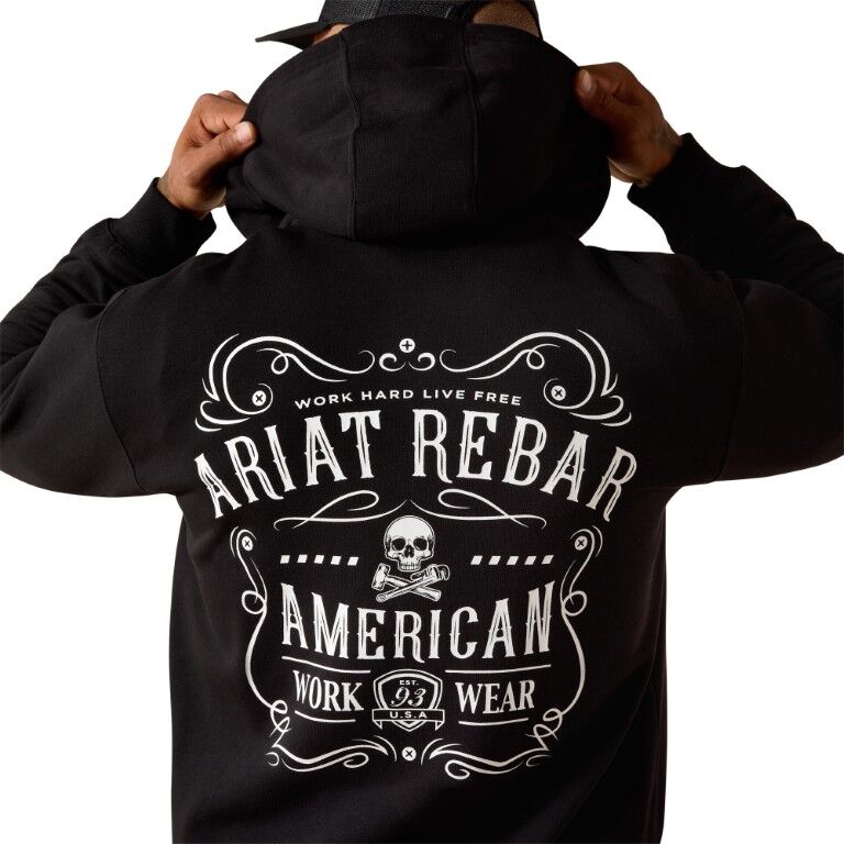 Ariat Men's Lightweight Label Full Zip Hoodie