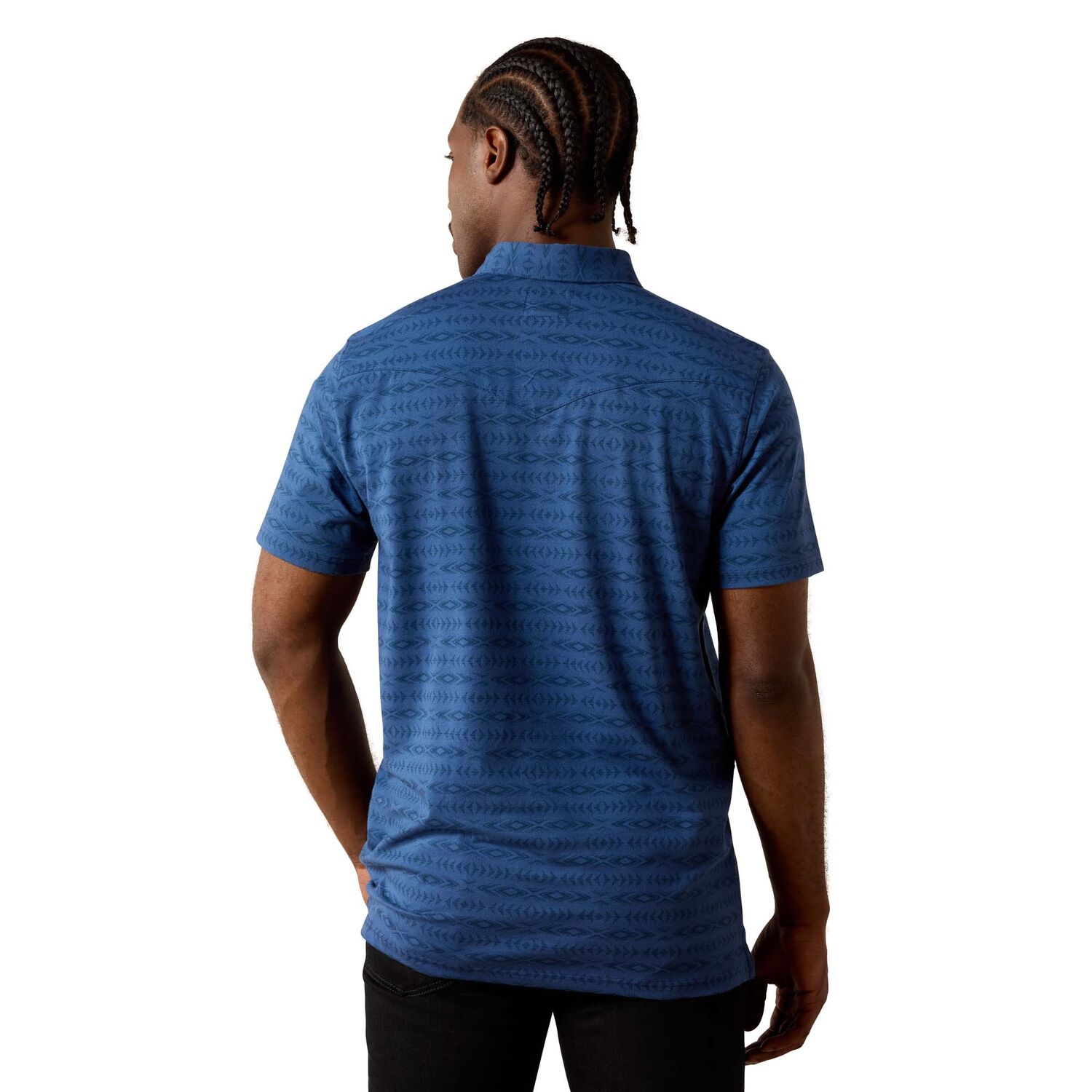 Ariat Men's Fitted Retro Western Snap Polo