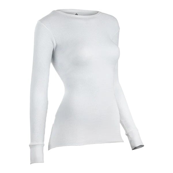 Indera Mills Women's Traditional Waffle Top And Botton Set in White