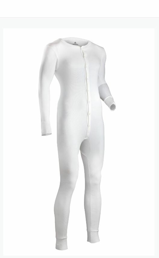 Indera Mills Men's Union Suit in White