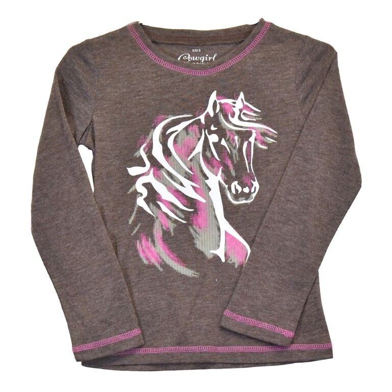 Cowboy Hardware Girl's Horse Long Sleeve Shirt