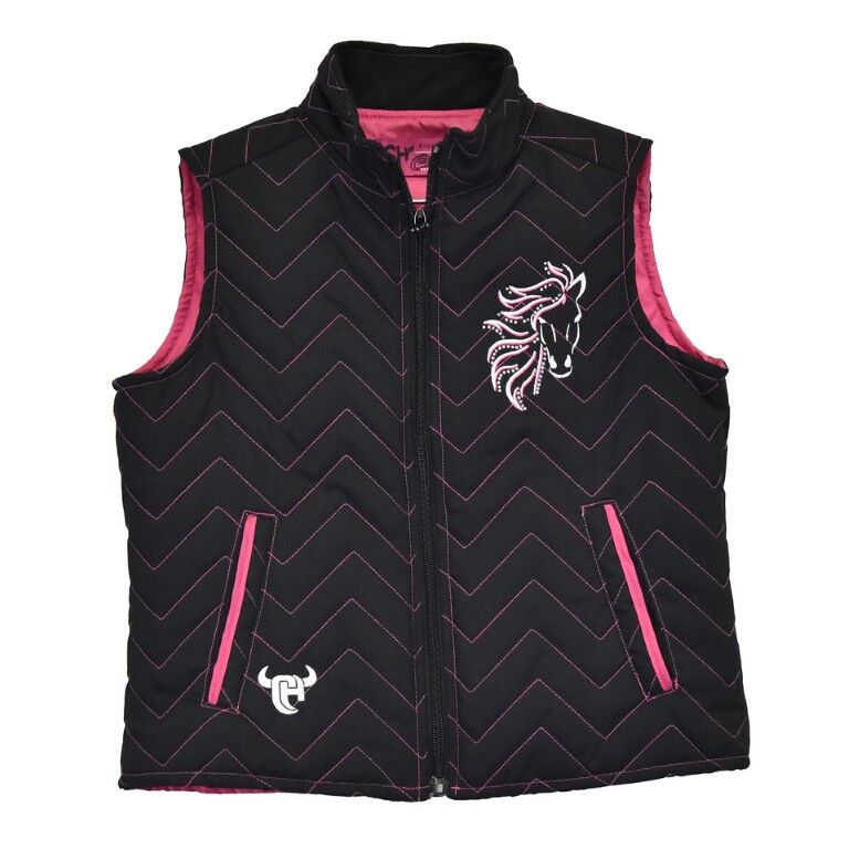 Cowboy Hardware Girl's Horse Quilted Vest