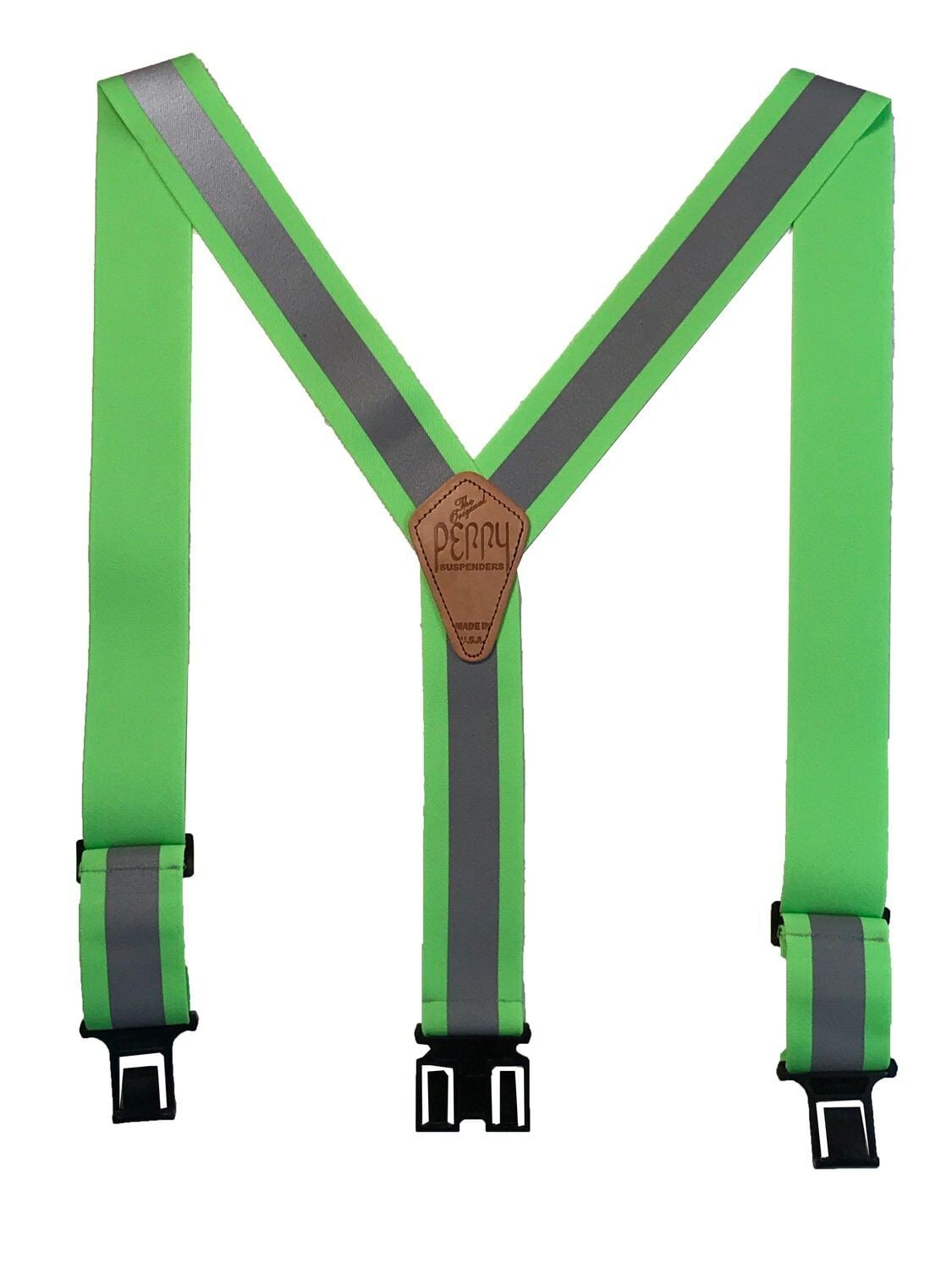 Perry Suspenders Men's Reflective Safety Suspenders in Lime