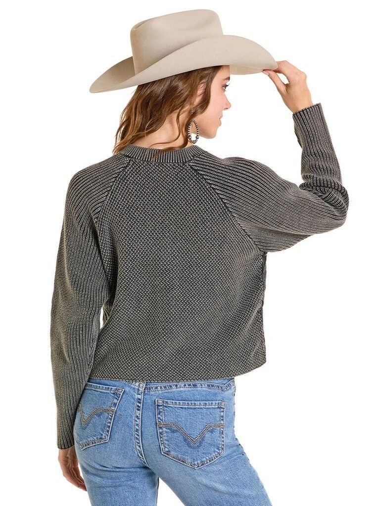 Rock & Roll Denim Women's Cord Knit Cardigan Sweater