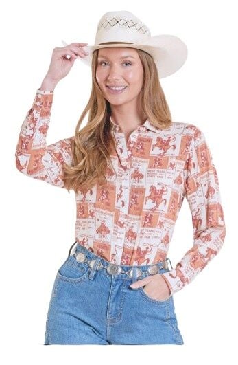 Panhandle Slim Women's Poster Print Long Sleeve Shirt