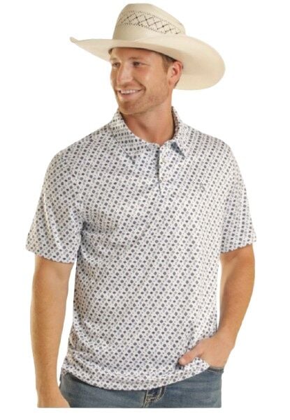 Panhandle Slim Men's Geometric Print Polo