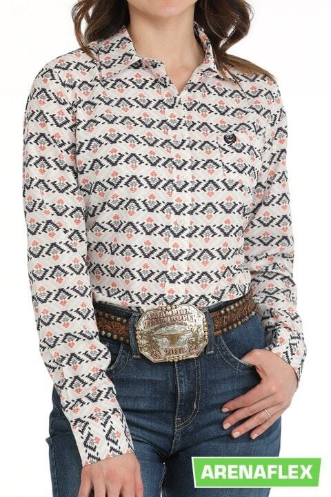 Cinch Women's Southwestern Print Button Down Western Shirt