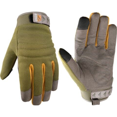 Wells Lamont Women's Synthetic Leather Insulated Adjustable Wrist Glove in Green