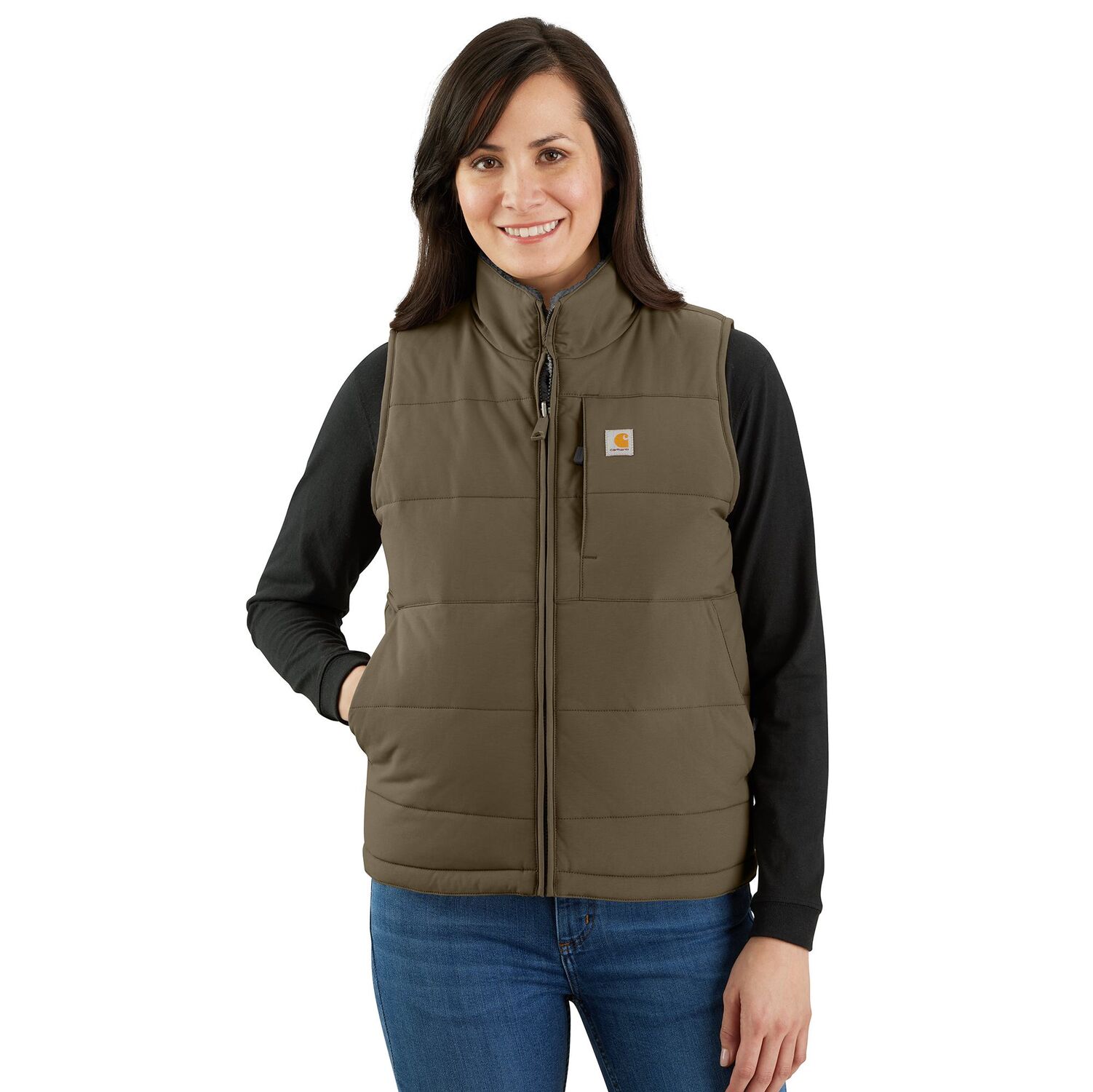 Carhartt Women's Montana Insulated Reversible Puffer Vets in Black