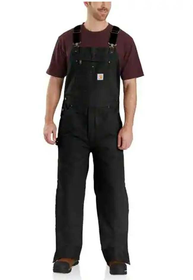 Carhartt Men's Loose Fit Washed Duck Insulated Bib Overall