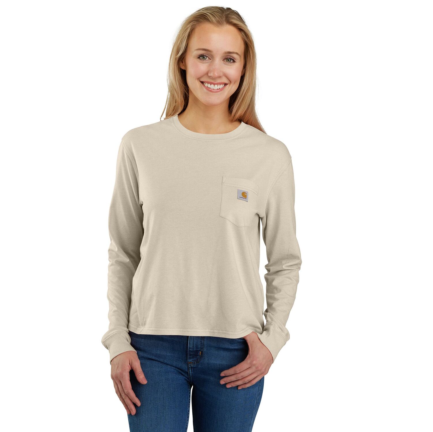 Carhartt Women's TENCEL Fiber Series Loose Fit Long-Sleeve Pocket T-Shirt