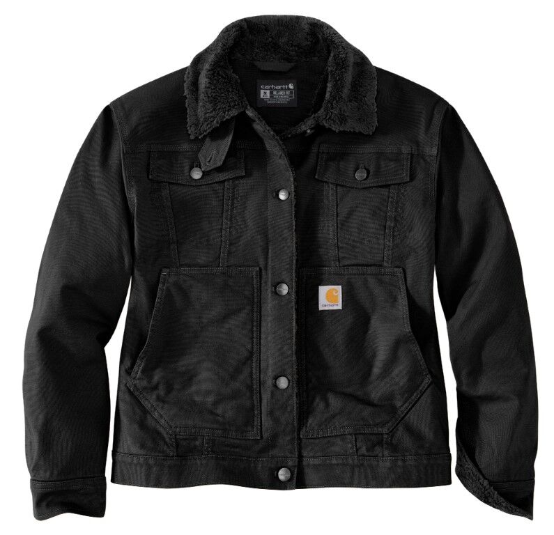 Carhartt Women's Rugged Flex Loose Fit Canvas Sherpa Lined Jacket