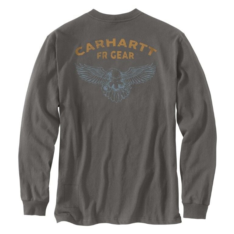 Carhartt Men's Flame Resistant Force Irvine Loose Fit Long Sleeve Eagle T-Shirt