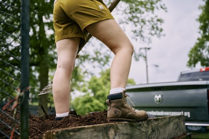 Carhartt Women's Force Sun Defender Loose Fit Lightweight Work Short in Golden Grass