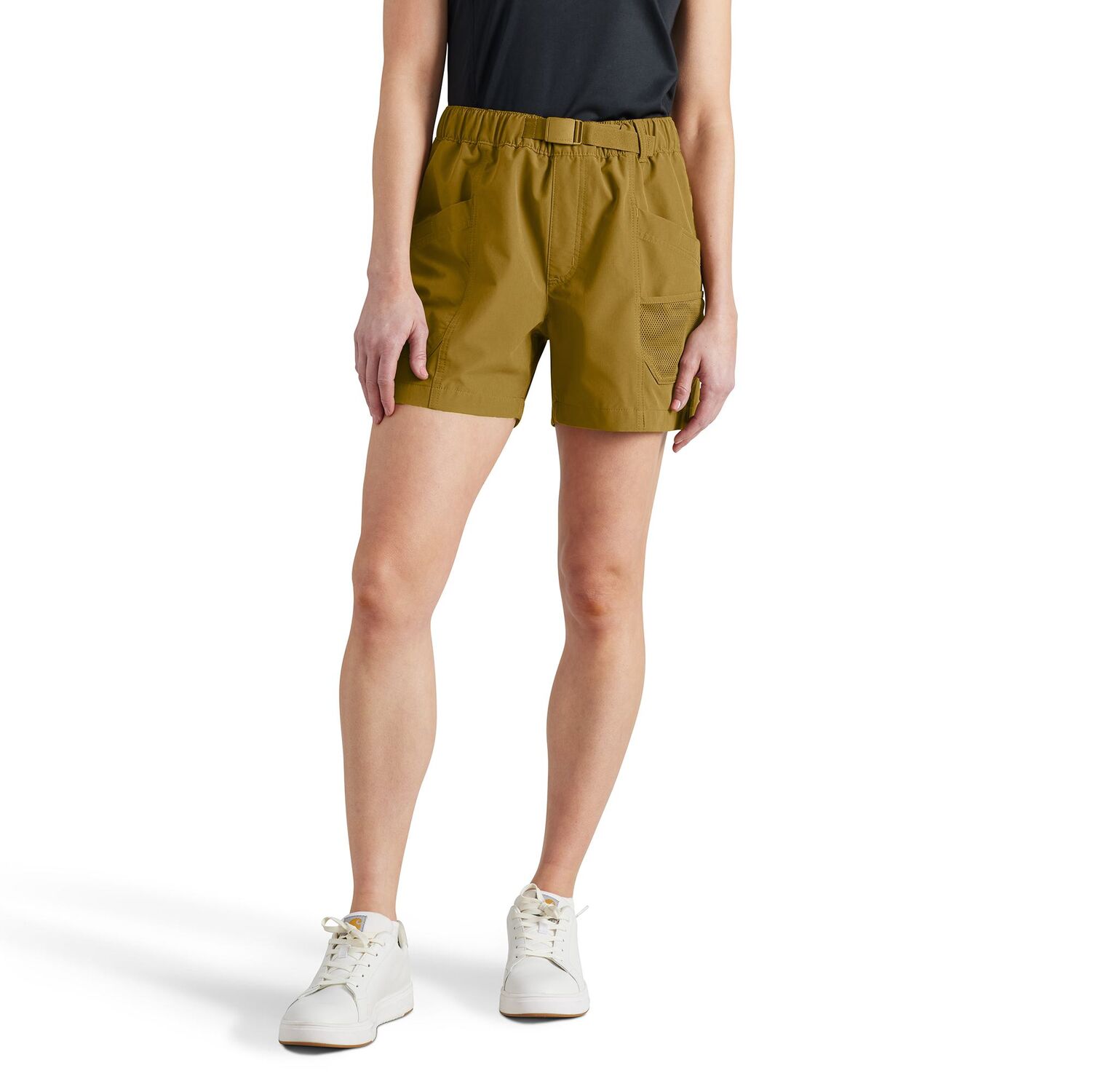 Carhartt Women's Force Sun Defender Loose Fit Lightweight Work Short in Golden Grass