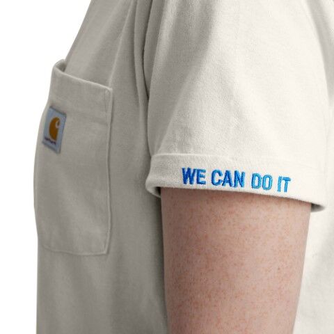 Carhartt Women's Loose Fit Heavyweight Short Sleeve Love Of Labor Graphic T-Shirt in Malt