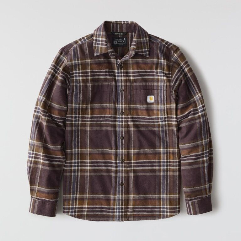 Carhartt Men's Rugged Flex Relaxed Fit Midweight Flannel Long Sleeve Plaid Shirt