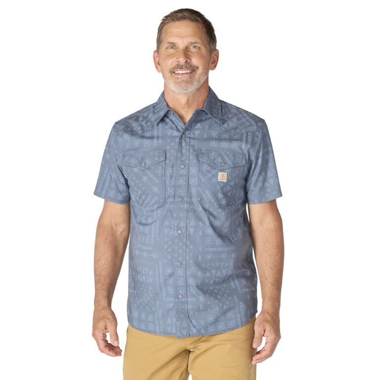 Carhartt Men's Montana Bozeman Relaxed Short Sleeve Plaid Shirt