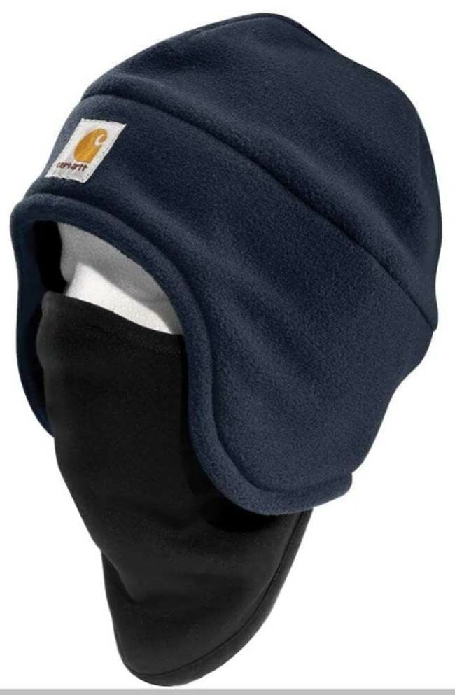 Carhartt Fleece Hat & Mask in Navy