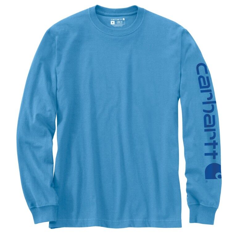 Carhartt Men's Loose Fit Heavyweight Long Sleeve Logo Sleeve Graphic T-Shirt