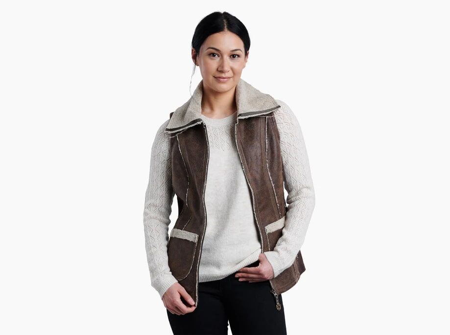 KUHL Women's Dani Sherpa Vest in Oak