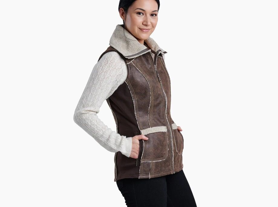 KUHL Women's Dani Sherpa Vest in Oak