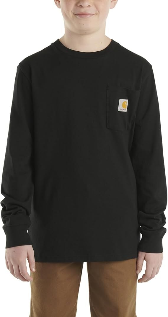 Carhartt Boy's Long Sleeve Crewneck Pocket T-Shirt