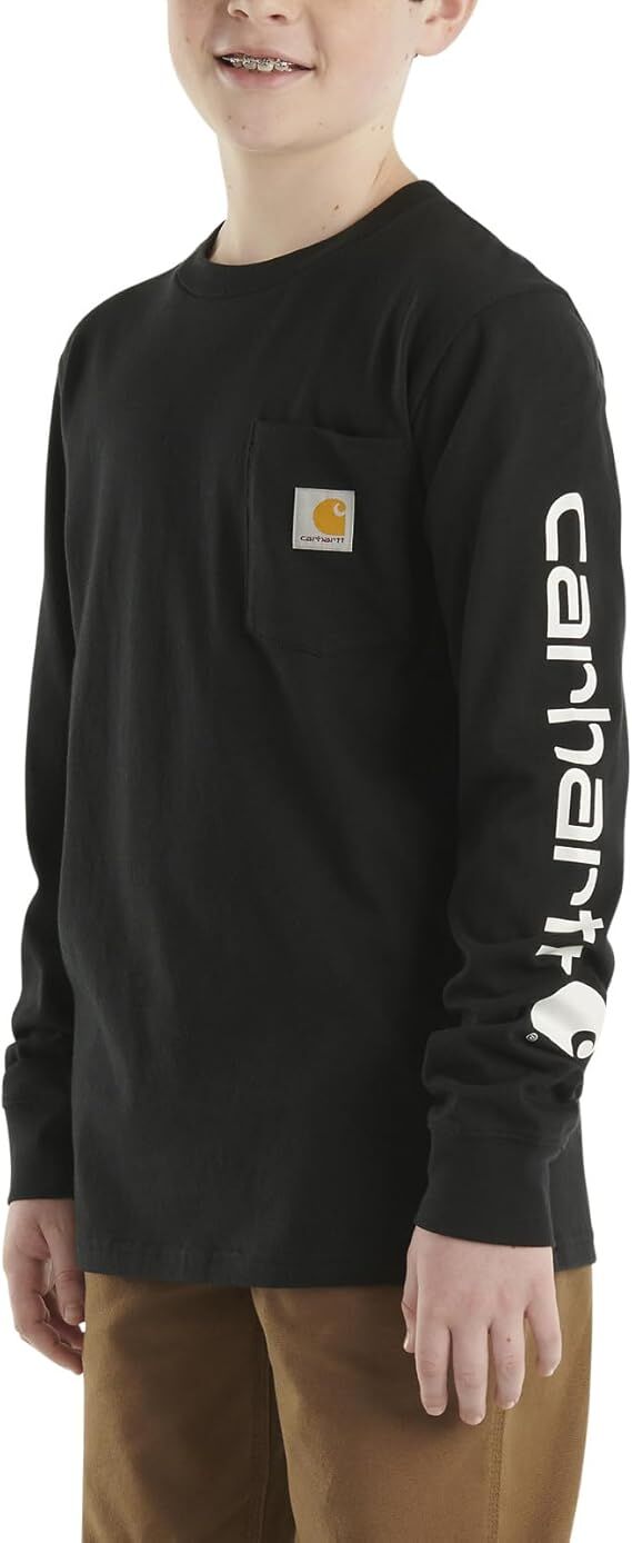 Carhartt Boy's Long Sleeve Crewneck Pocket T-Shirt