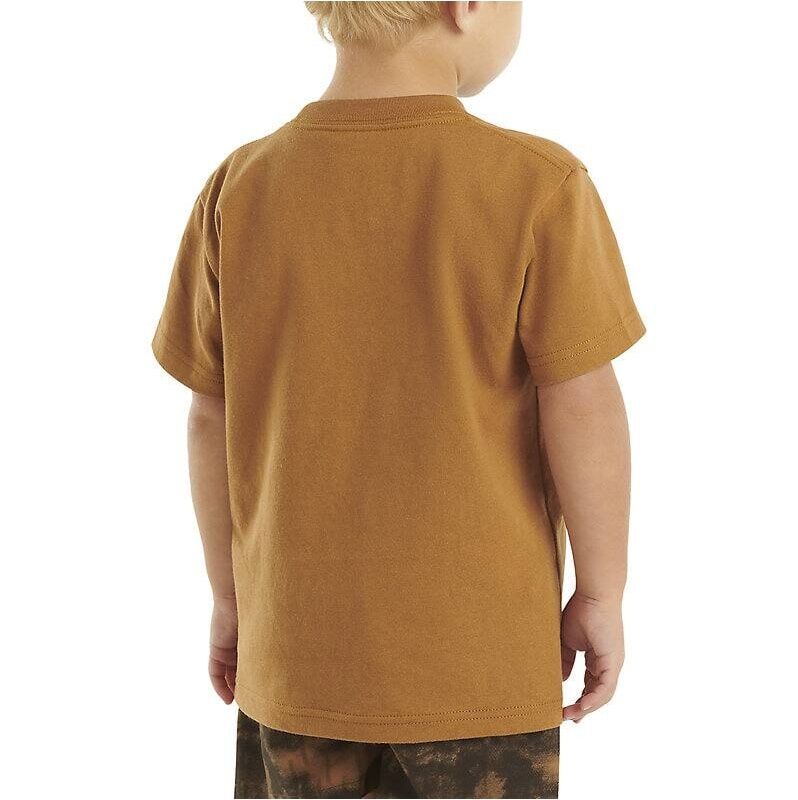 Carhartt Brown Kids' Short Sleeve Pocket T-Shirt in Carhartt Brown