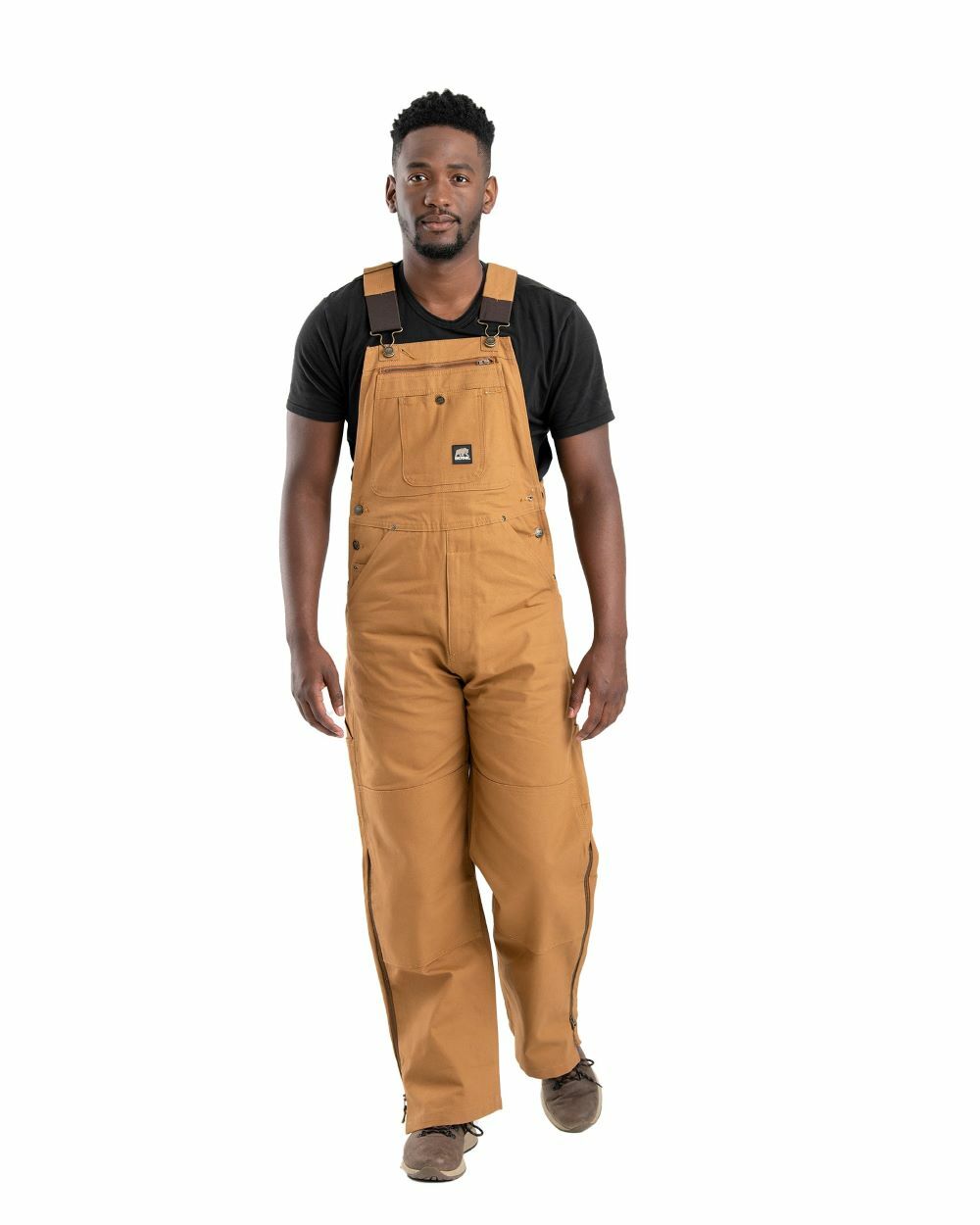 Berne Men's Original Unlined Bib Overall in Brown Duck