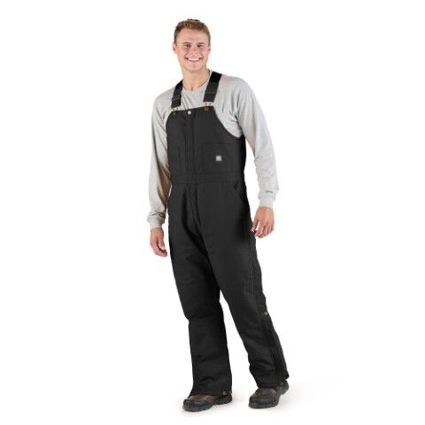 Berne Men's Deluxe Insulated Bib Overall in Black