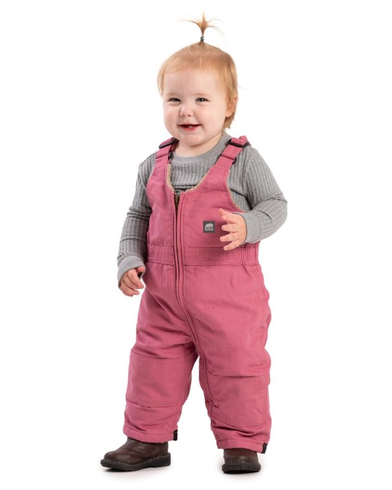 Berne Infant's Softstone Insulated Duck Bib Overall in Desert Rose