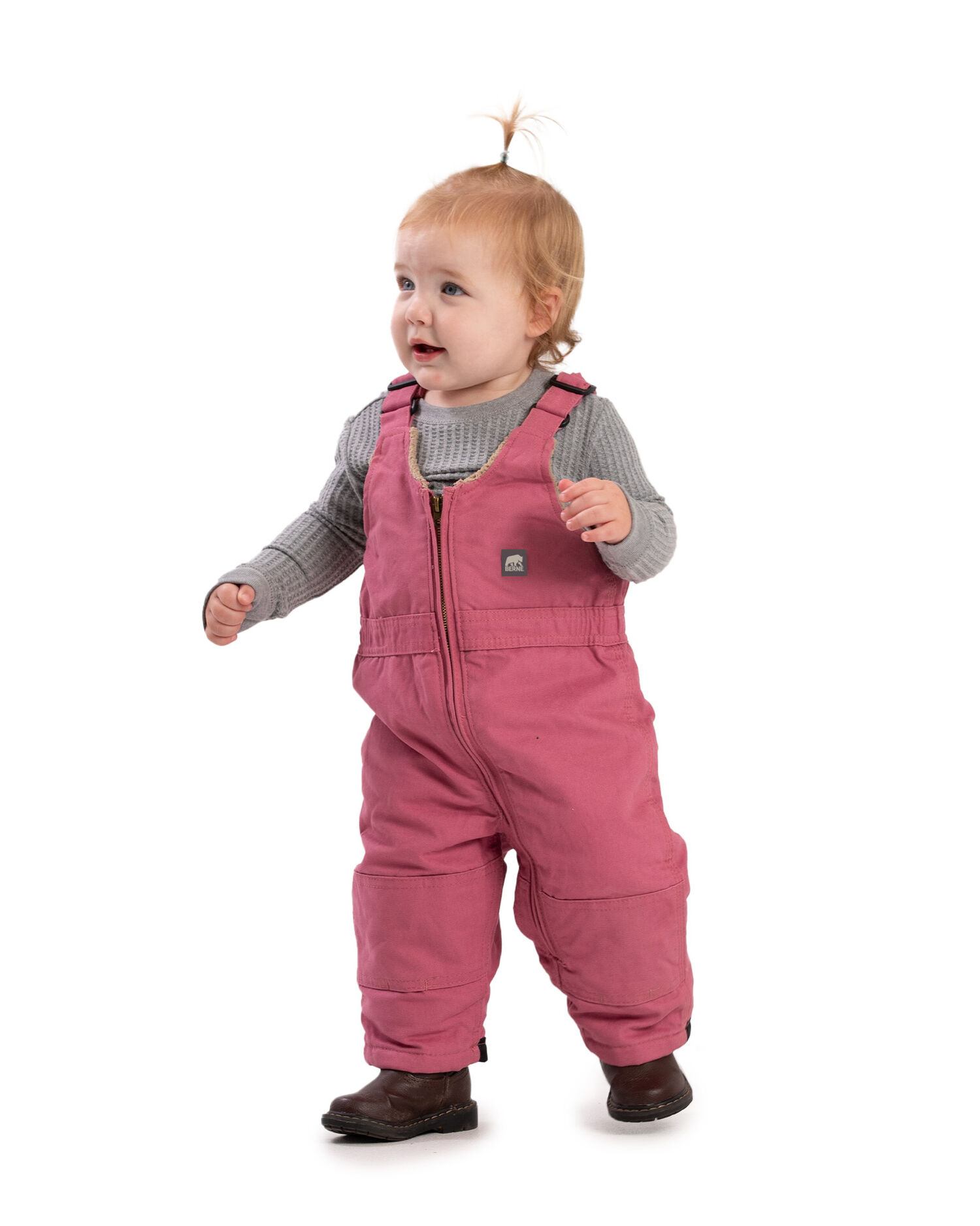 Berne Infant's Softstone Insulated Duck Bib Overall in Desert Rose
