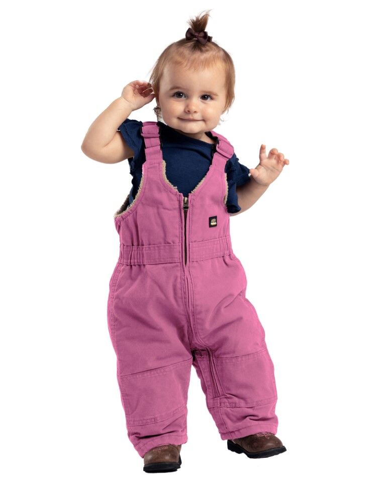 Berne Infant's Softstone Insulated Duck Bib Overall in Desert Rose