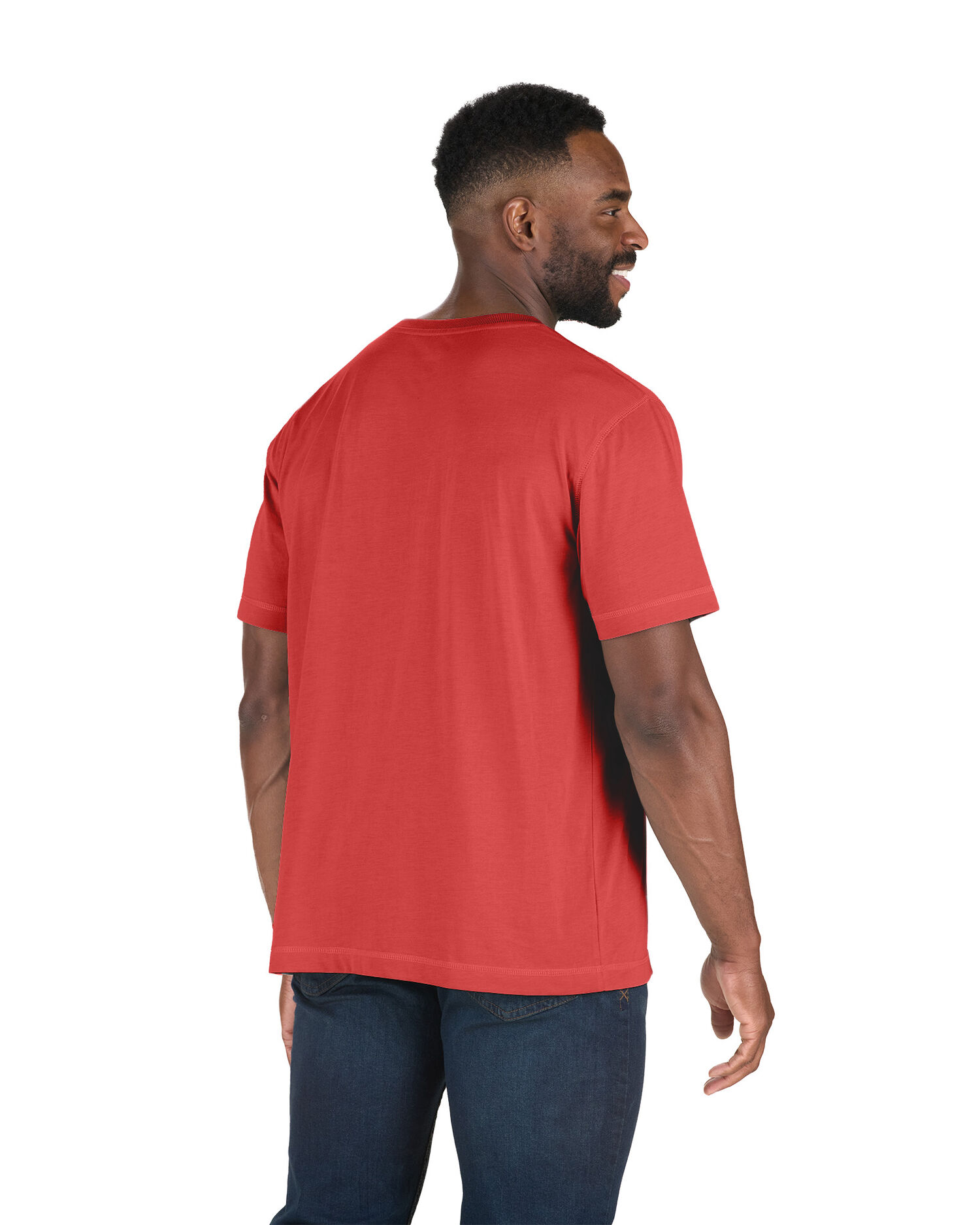 Berne Men's Performance Short Sleeve Pocket Tee in Dark Red