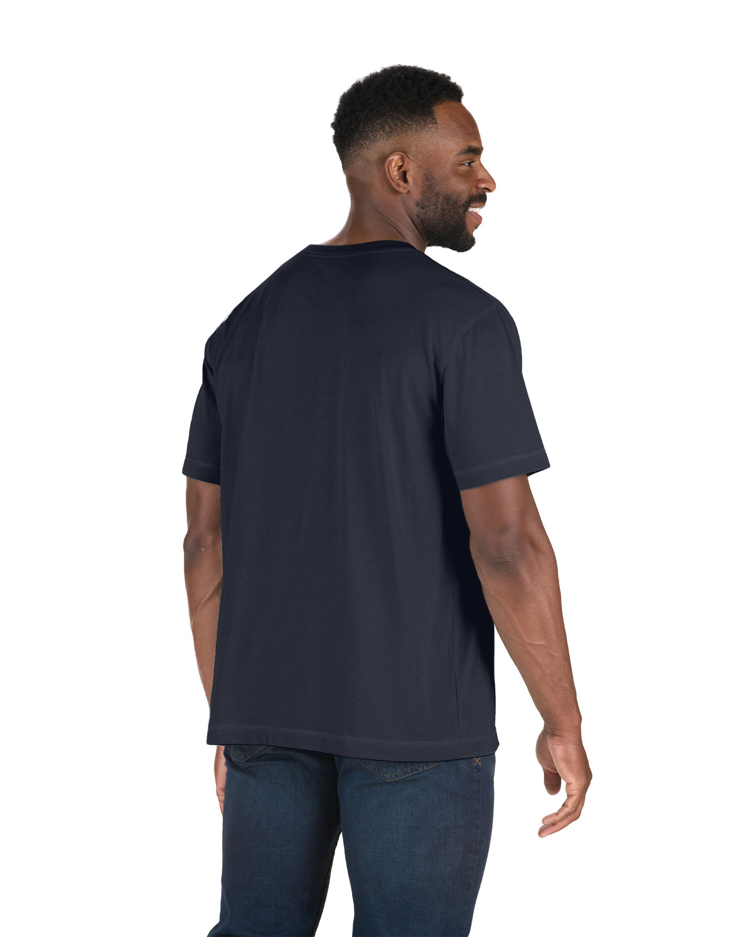 Berne Men's Performance Short Sleeve Pocket Tee in Navy