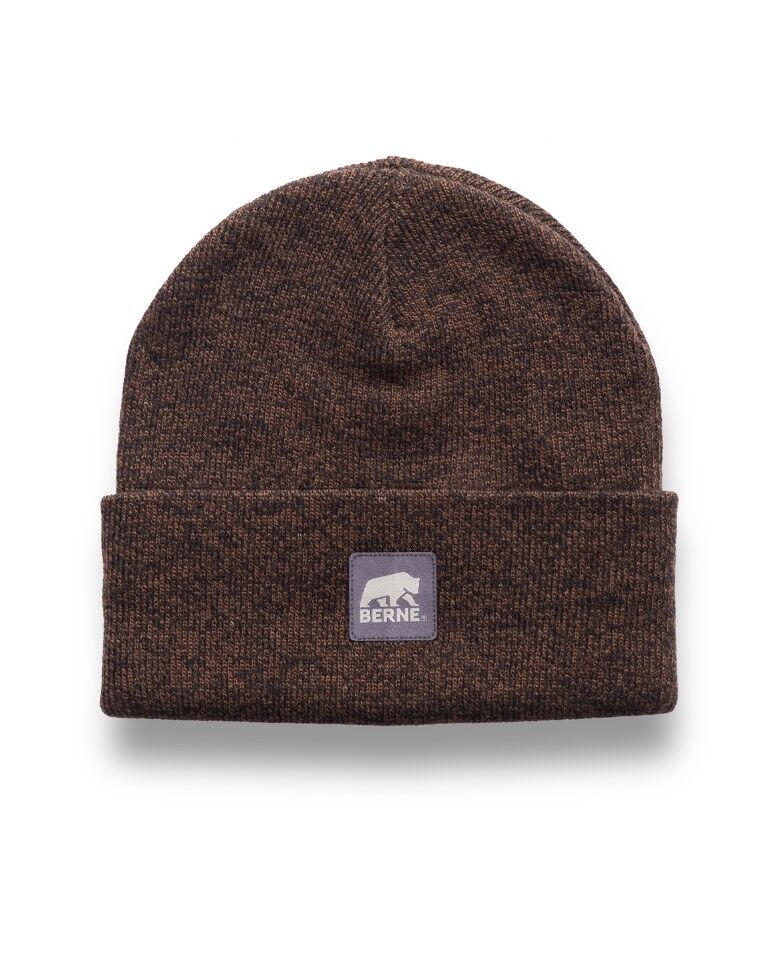 Berne Men's Heritage Knit Cuff Beanie in Dark Brown