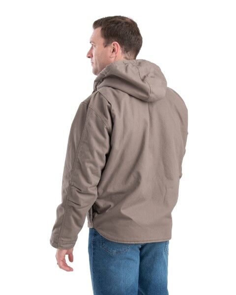 Berne Dorset Hooded Work Coat in Gray Stone