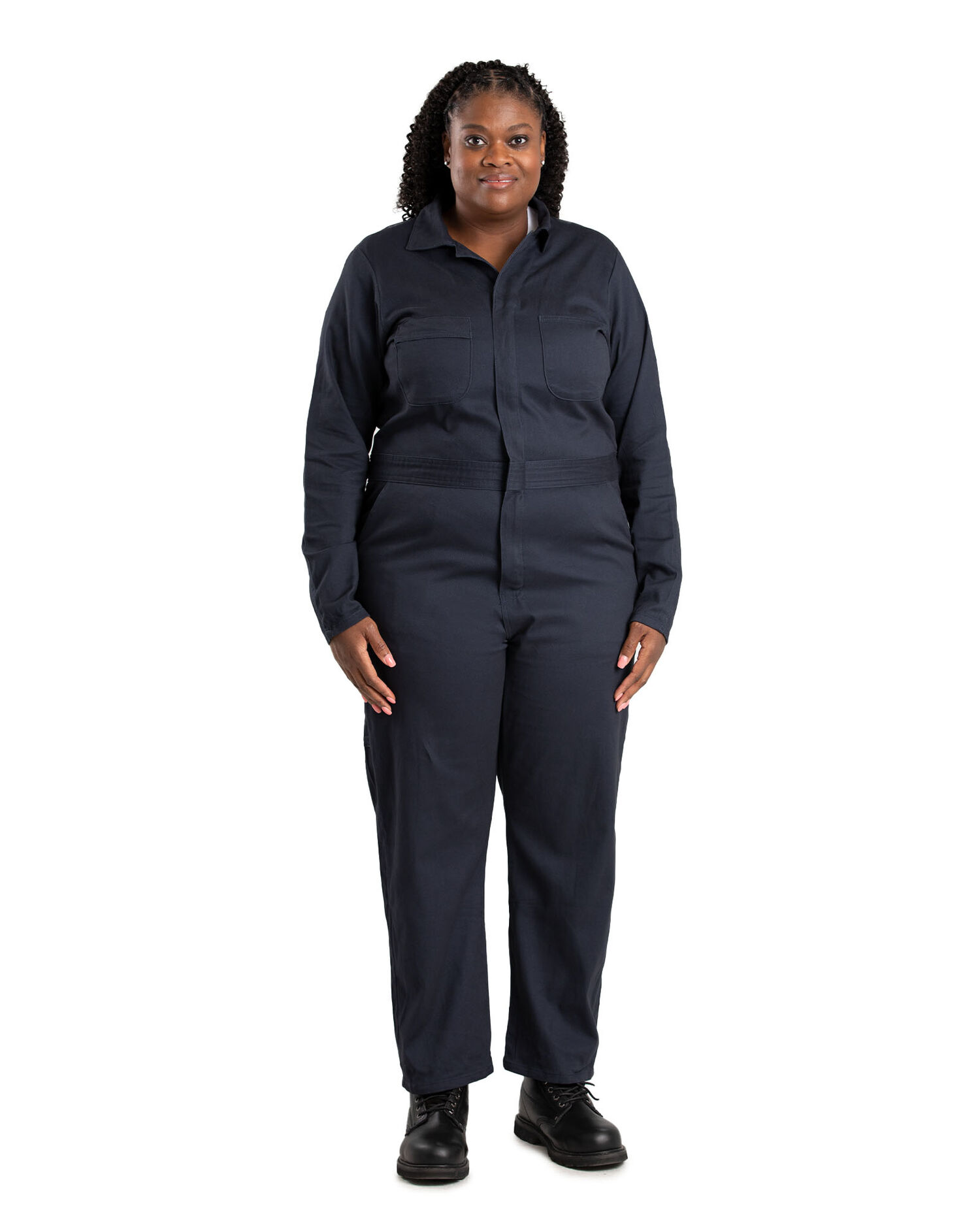 Berne Women's Highland Flex Cotton Unlined Coverall in Navy