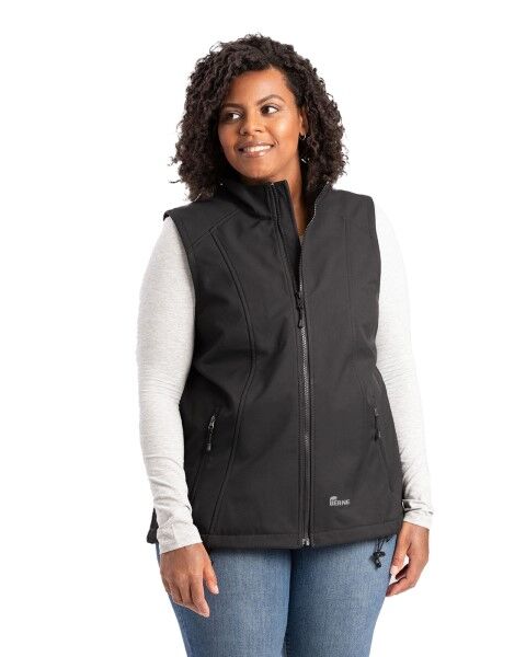 Berne Women's Highland Softshell Vest in Black