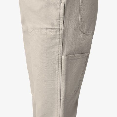 Dickies Women's Double Front Bib Overalls in Rinsed Stone