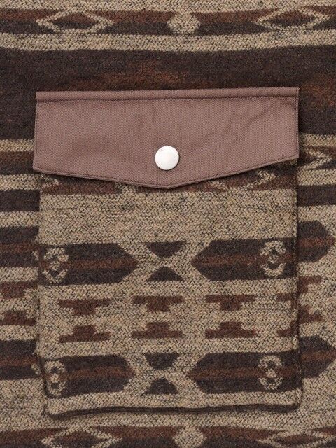 Ely Cattleman Men's Western Aztec Puffer Vest in Brown