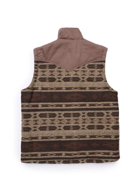 Ely Cattleman Men's Western Aztec Puffer Vest in Brown