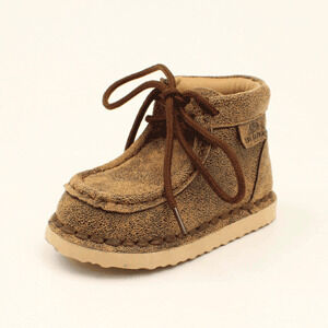 M & F Western Kids' Aiden Twister Casual Shoe in Brown