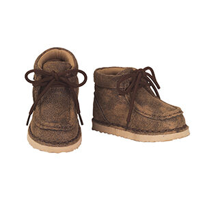 M & F Western Kids' Aiden Twister Casual Shoe in Brown