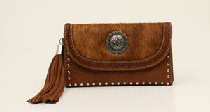 M & F Western Women's Blazin Roxx Ella Flap Wallet in Brown