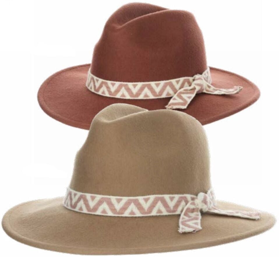 Scala Women's Zane Wool Felt Fedora With Aztec Band